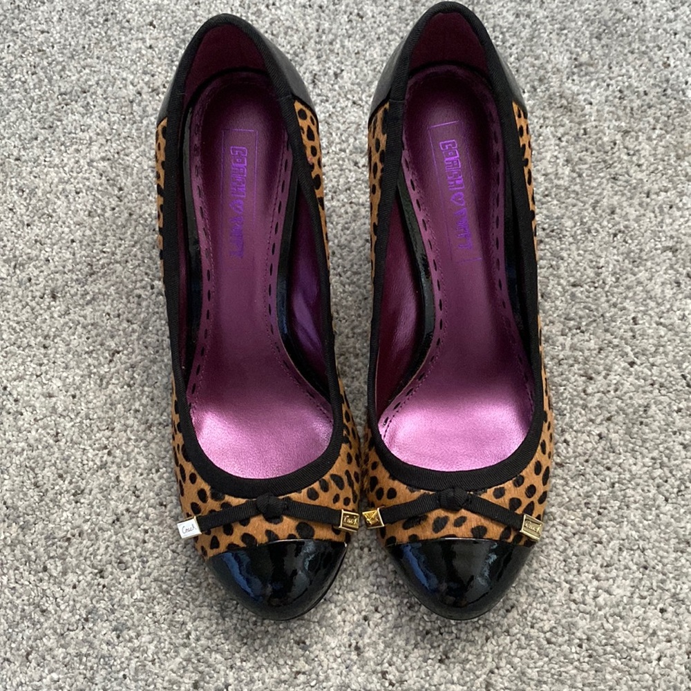 Coach Poppy Leopard Heel- Size 7